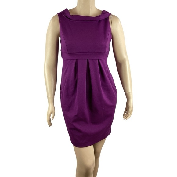 Adrianna Papell Mini Dress Size 12 Purple - Picture 1 of 7